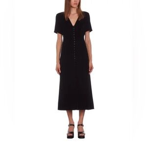 The Kooples Velvet Short Sleeve Midi Dress, Size Small NWT